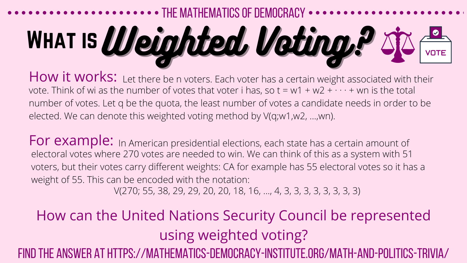 Quantification of Power - Institute for Mathematics and Democracy